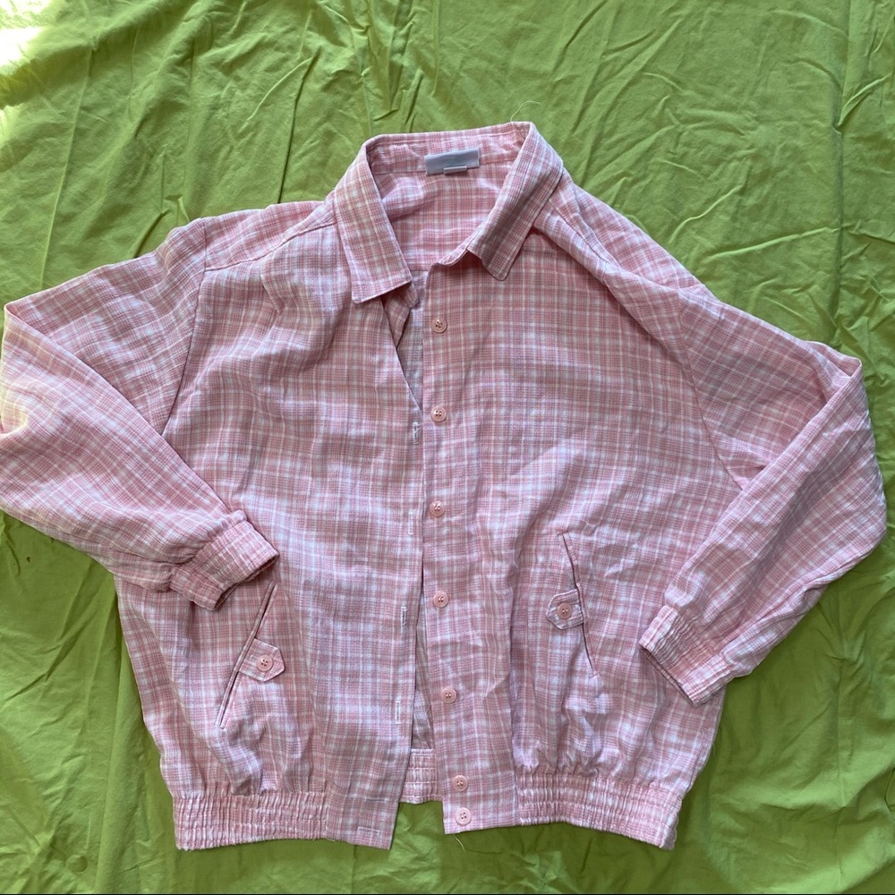 Pink plaid jacket